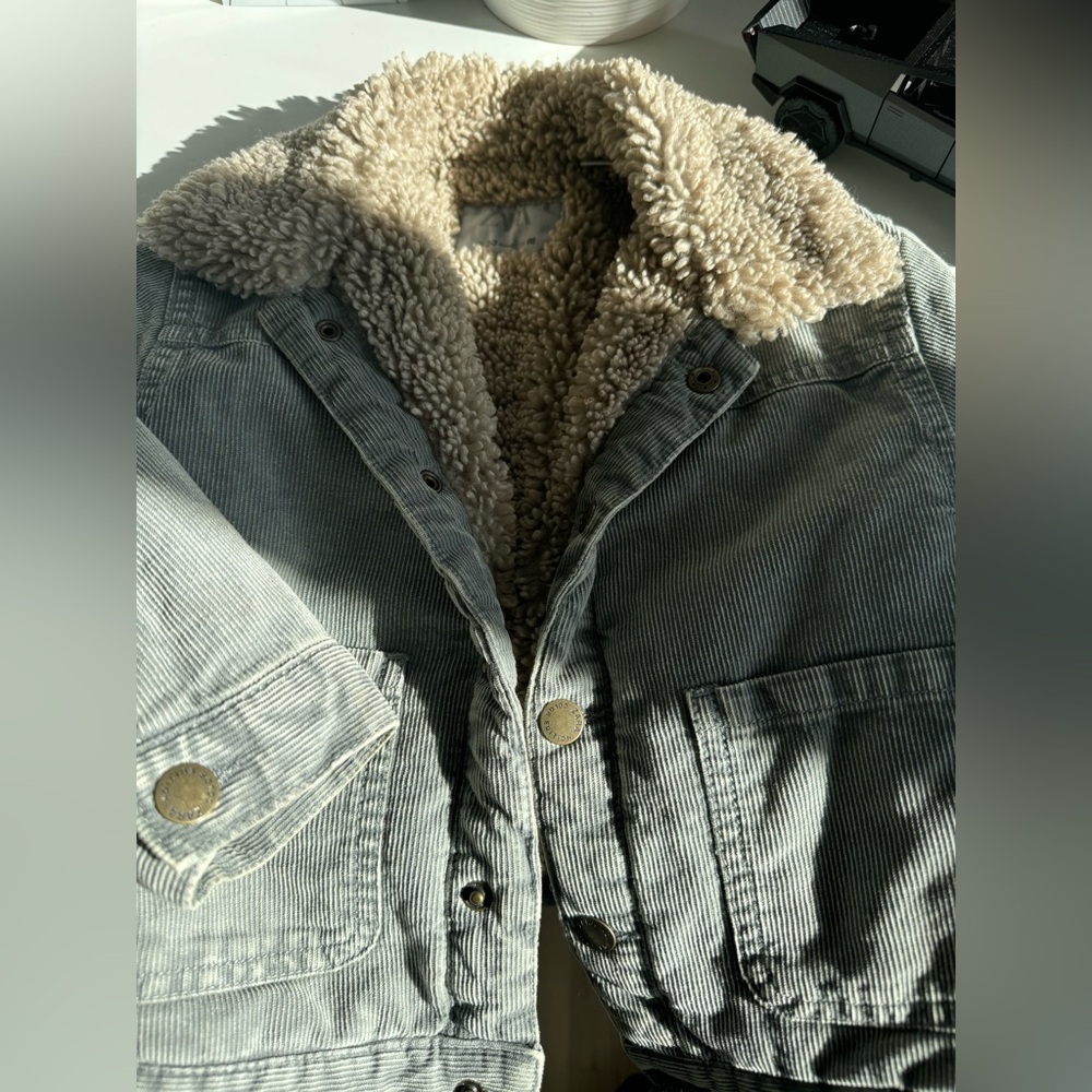 Sherpa lined corduroy coat